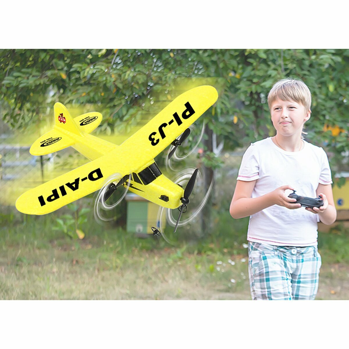 Jamara Piper J3-Cub Modelo Controlado Por Radio Avión Motor Eléctrico