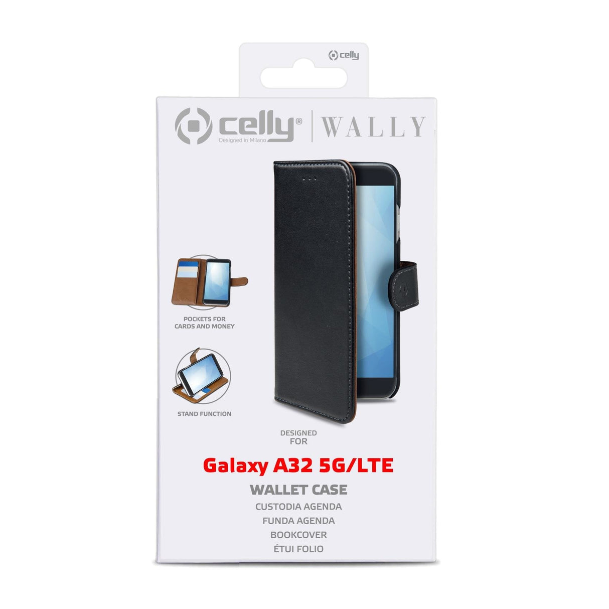 Celly Wally946 Funda Para Galaxy A32 5g/Lte 16,5 Cm (6.5") Folio Negro