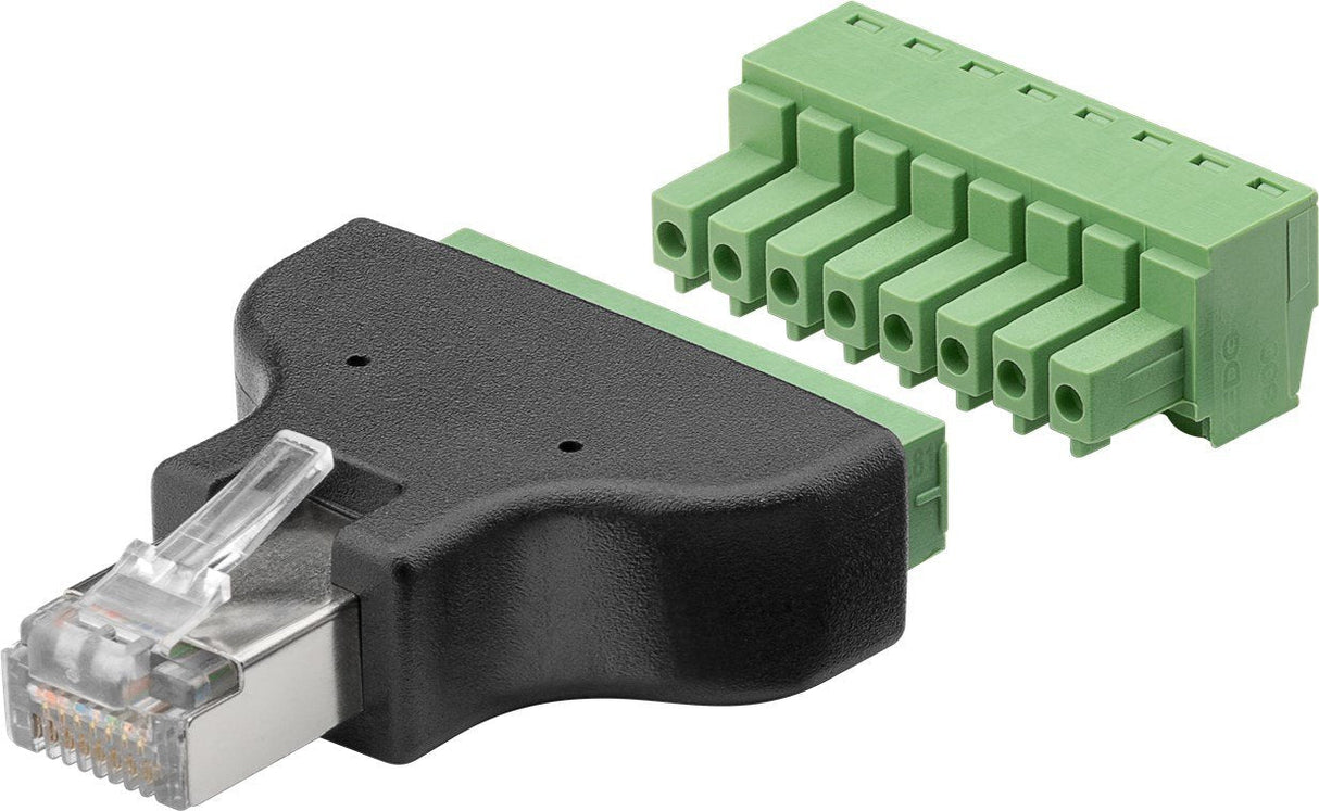 Adaptador Terminal Block 8-Pin> Rj45 Macho (8p8c)