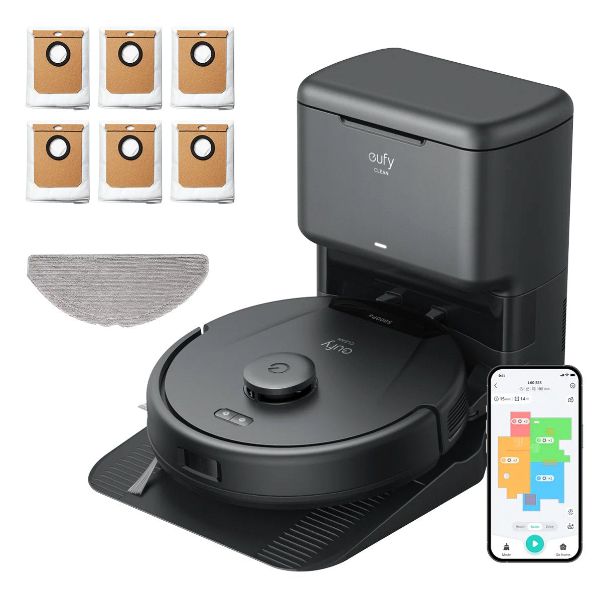 Robot De Limpieza Con Estación De Vaciado Automático Eufy L60 Hybrid