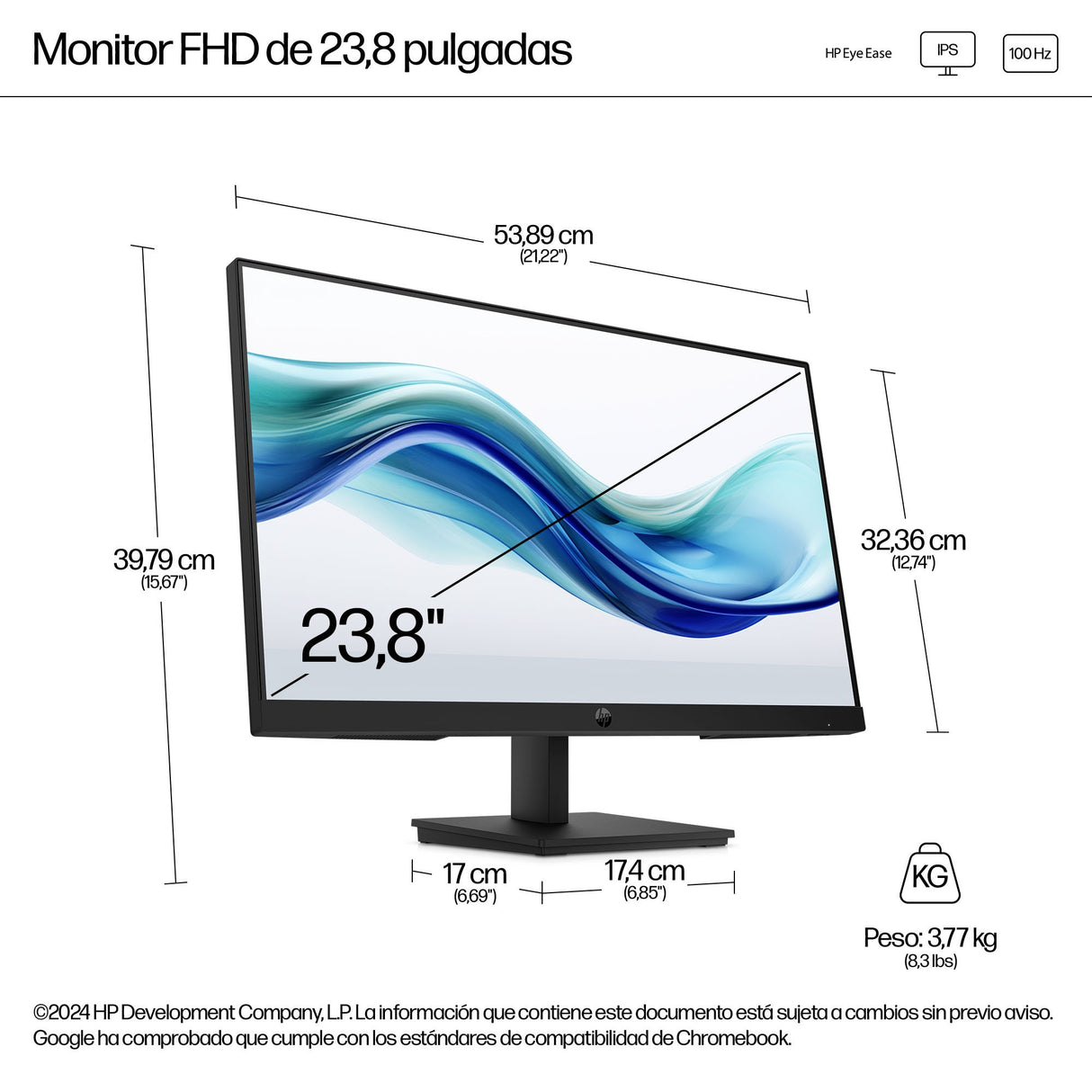 EAN 5715063760796 - HP Series 3 Pro 23.8 inch FHD Monitor - 324pf pantalla para PC 60,5 cm (23.8") 1920 x 1080 Pixeles Full H imagen 3