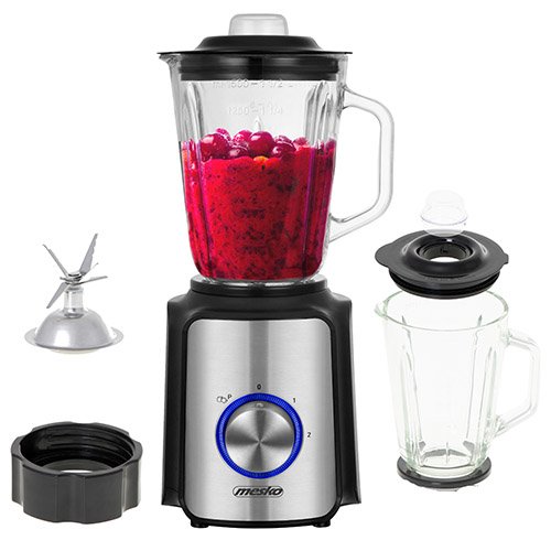 EAN 5902934839204 - Mesko Home MS 4080 licuadora 1,5 L Batidora de vaso 1200 W Arándano, Acero, Transparente imagen 8