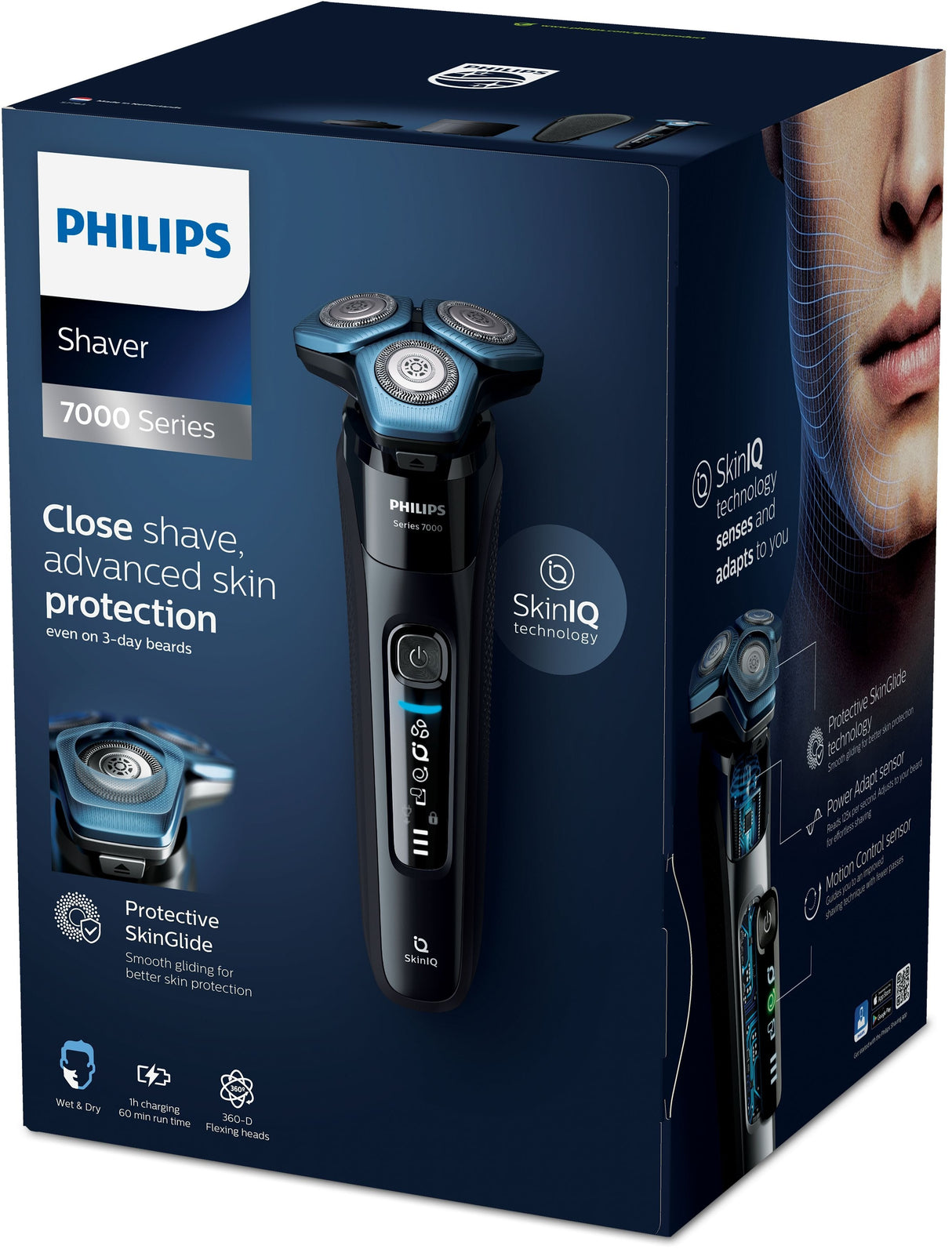 EAN 8710103940098 - Philips SHAVER Series 7000 S7783/55 afeitadora Máquina de afeitar de rotación Recortadora Negro imagen 4