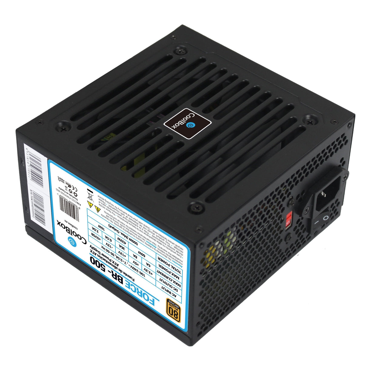 EAN 8436556145322 - CoolBox Force BR-500 unidad de fuente de alimentación 500 W 20+4 pin ATX ATX Negro imagen 1