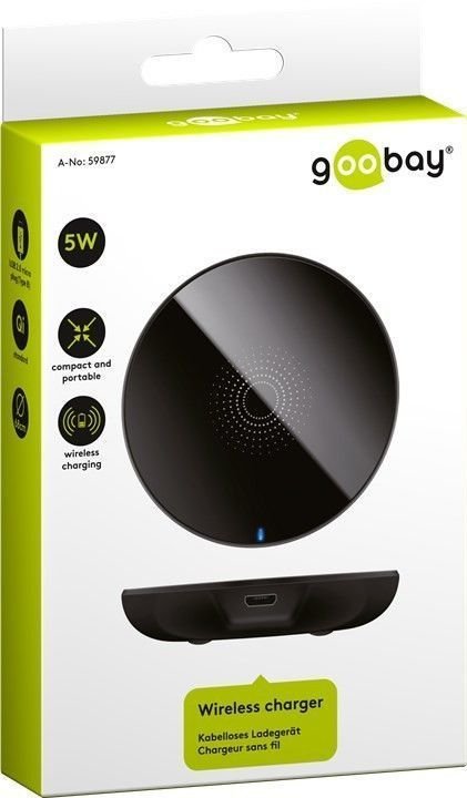 EAN 4040849598777 - Goobay 59877 cargador de dispositivo móvil Smartphone Negro USB Cargador inalámbrico Interior imagen 5