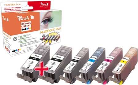 Peach 319682 Tinta Canon Pgi-570xl/Cli-571xl Multipackplus Negro, Cian, Magenta, Foto Negro, Amarillo 6 Pieza(S)