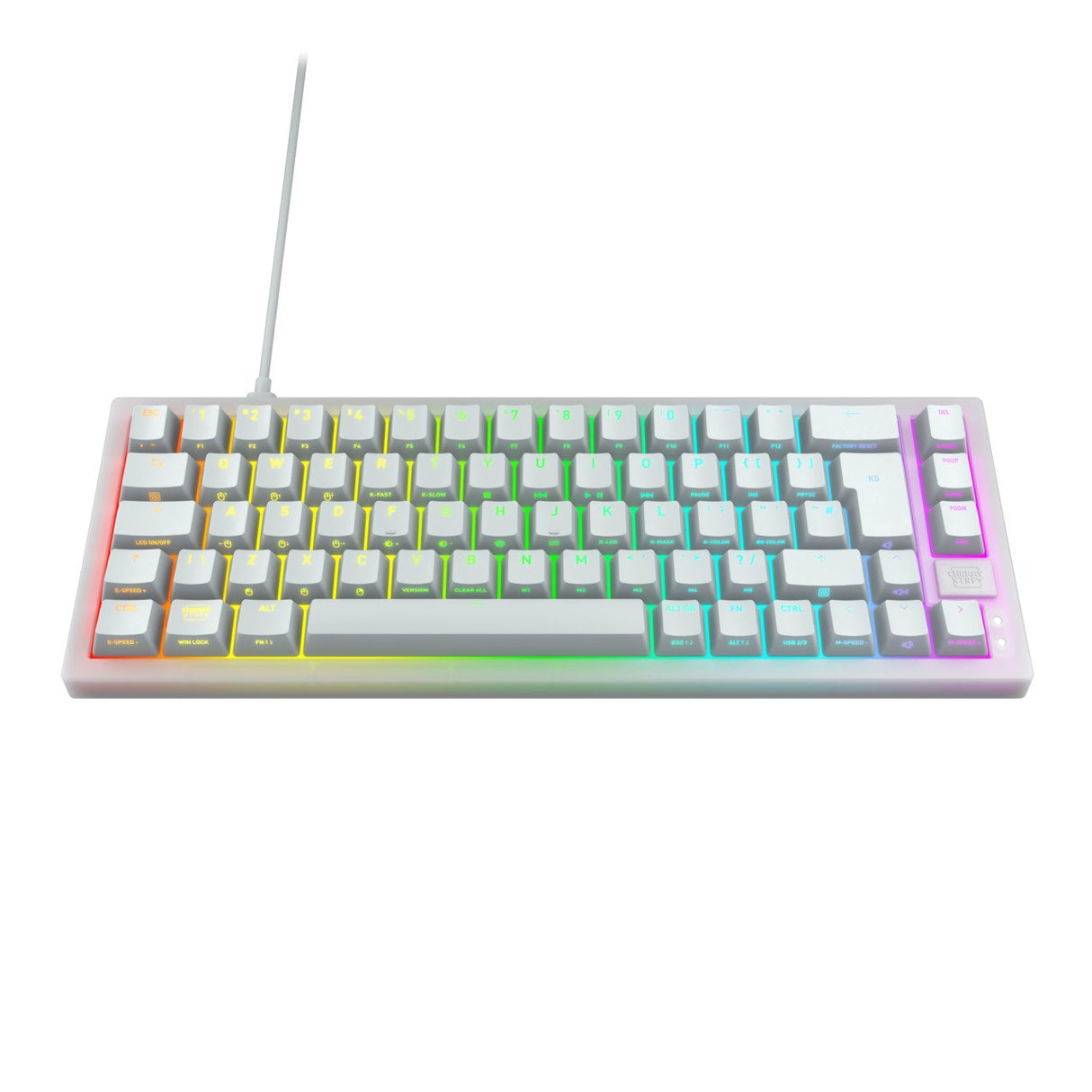 Cherry K5v2, Teclado Gaming Blanco, Disposición De, Cherry Mx2a Silent Red Cx-K5v2-Rgb-Cpt-Tpwhite-R-Ger