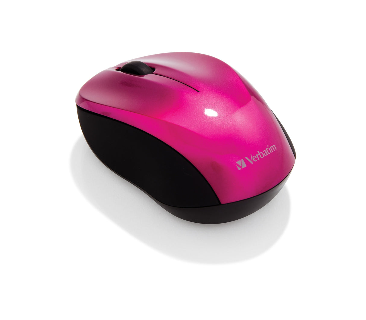 Verbatim Ratón Go Nano Inalámbrico 1600ppp Compacto Ambidiestros Receptor Usb Fucsia
