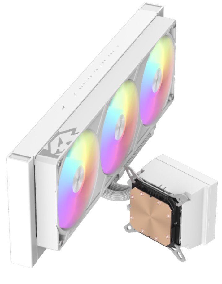 Gamemax Cpu Liquid Cooler Glacier 360 Lcd White