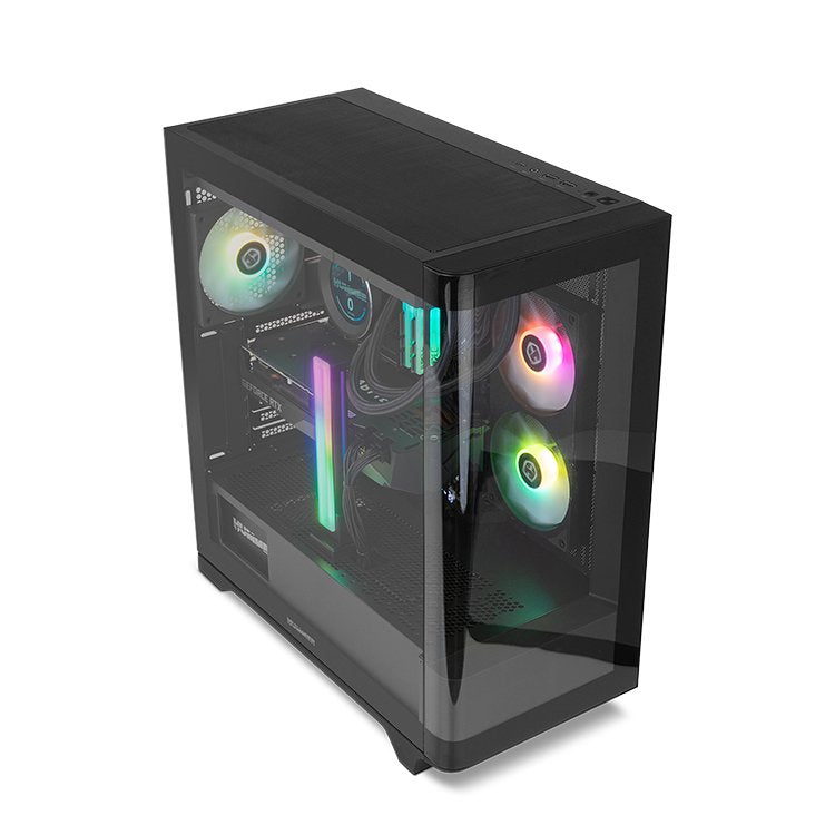 Caja Nox Hummer Ether Atx Semitorre Cristal Curvo Negro