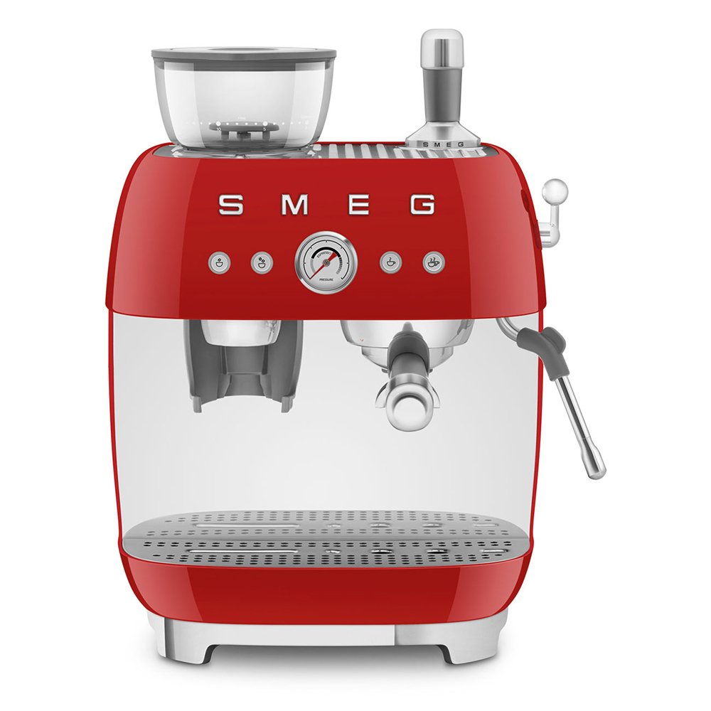 Smeg Egf03rdeu Espressomaschine, Kaffeevollautomat 50s Style, Rojo