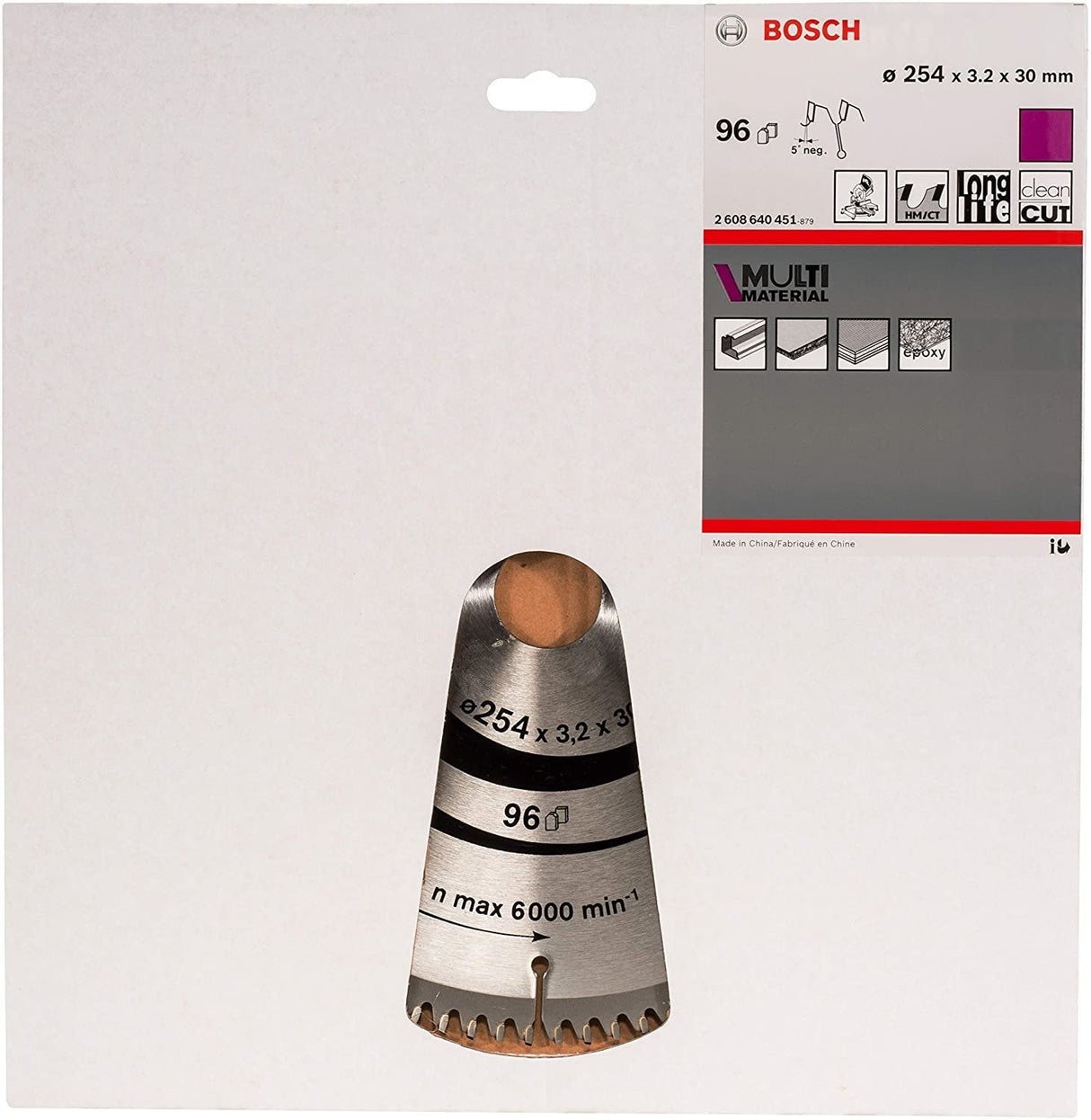 EAN 3165140317498 - Bosch 2608640451 hoja de sierra circular 25,4 cm 1 pieza(s) imagen 3