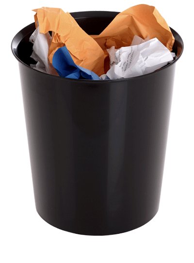 Archivo 2000 Papelera De Plástico Archivo 2000 Opcional Aro Sujetabolsas Capacidad 18 Litros 290x310 Mm Negro