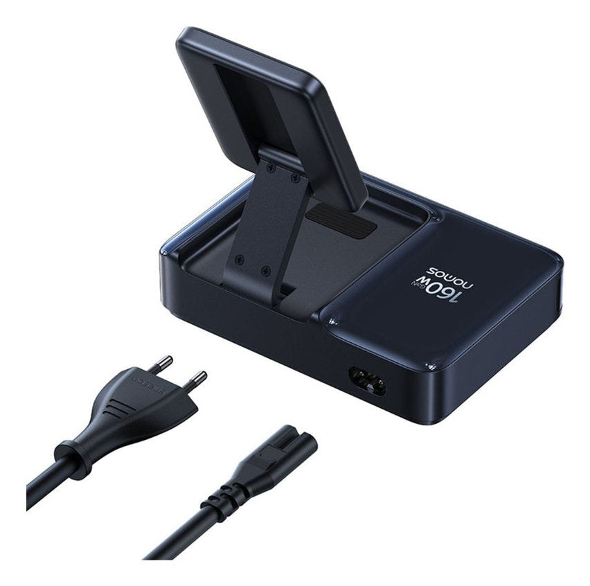 Baseus Nomos Nh21 4-In-1 Desktop Charging Station With Retractable Cable 3c+U 160w Eu Cosmic Black