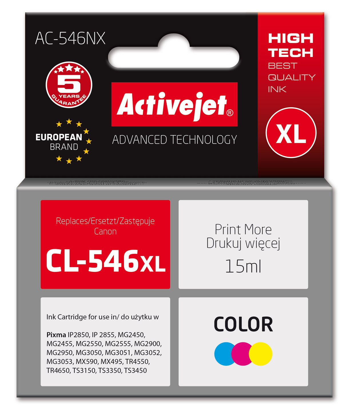 EAN 5901443123774 - Activejet AC-546NX cartucho de tinta 1 pieza(s) Compatible Alto rendimiento (XL) imagen 1