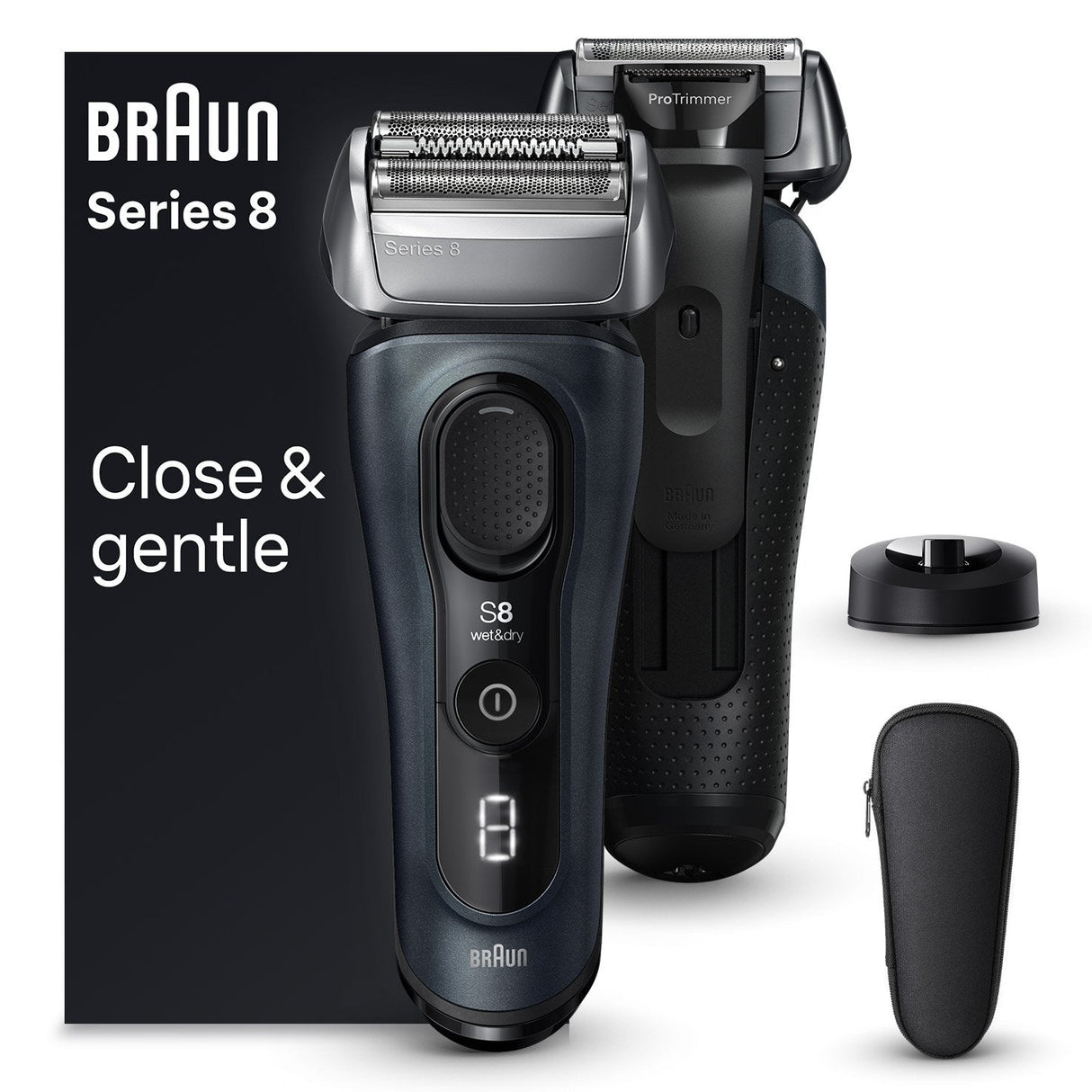 Braun Series 8 - 8513s, Máquina De Afeitar Gris Azul Oscuro/Negro
