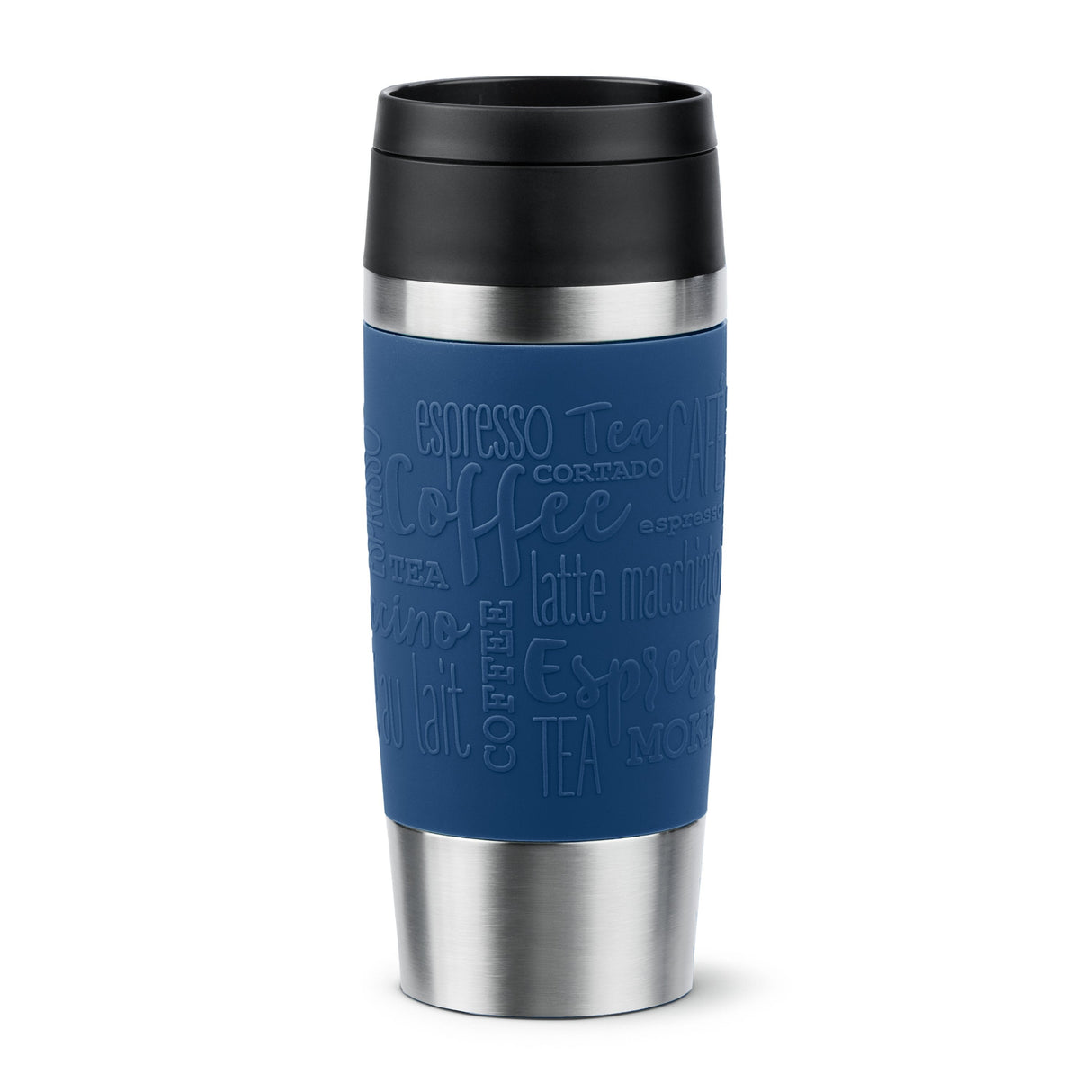 Taza Térmica Emsa Travel Mug Clásica Azul Oscuro/Acero Inoxidable, 0,36 Litros N2020300