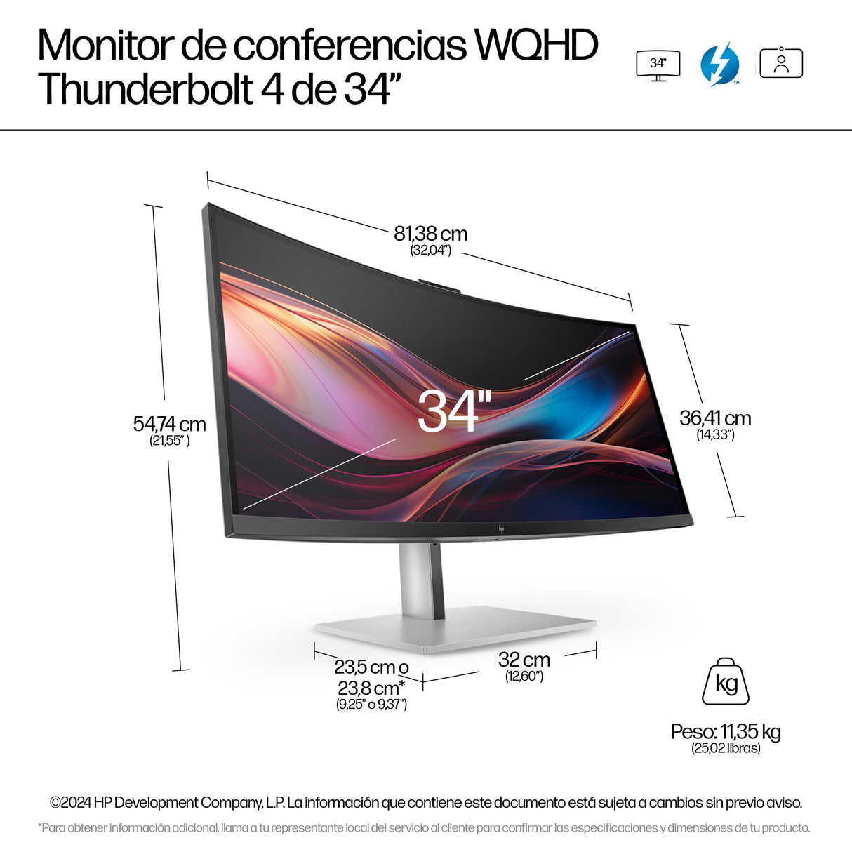 EAN 5715063476598 - HP Series 7 Pro 734pm pantalla para PC 86,4 cm (34") 3440 x 1440 Pixeles Wide Quad HD LCD Plata imagen 4