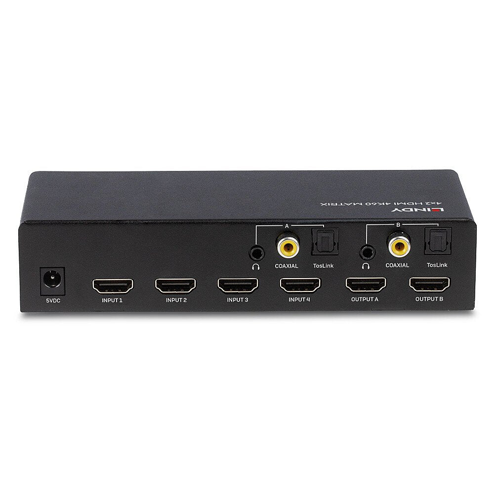 Conmutador De Matriz Lindy 4x2 Hdmi 2.0 18g