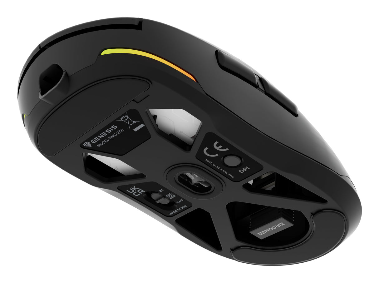 EAN 5901969444827 - GENESIS Zircon 660 ratón Juego mano derecha RF Wireless + Bluetooth + USB Type-A Óptico 12000 DPI imagen 10