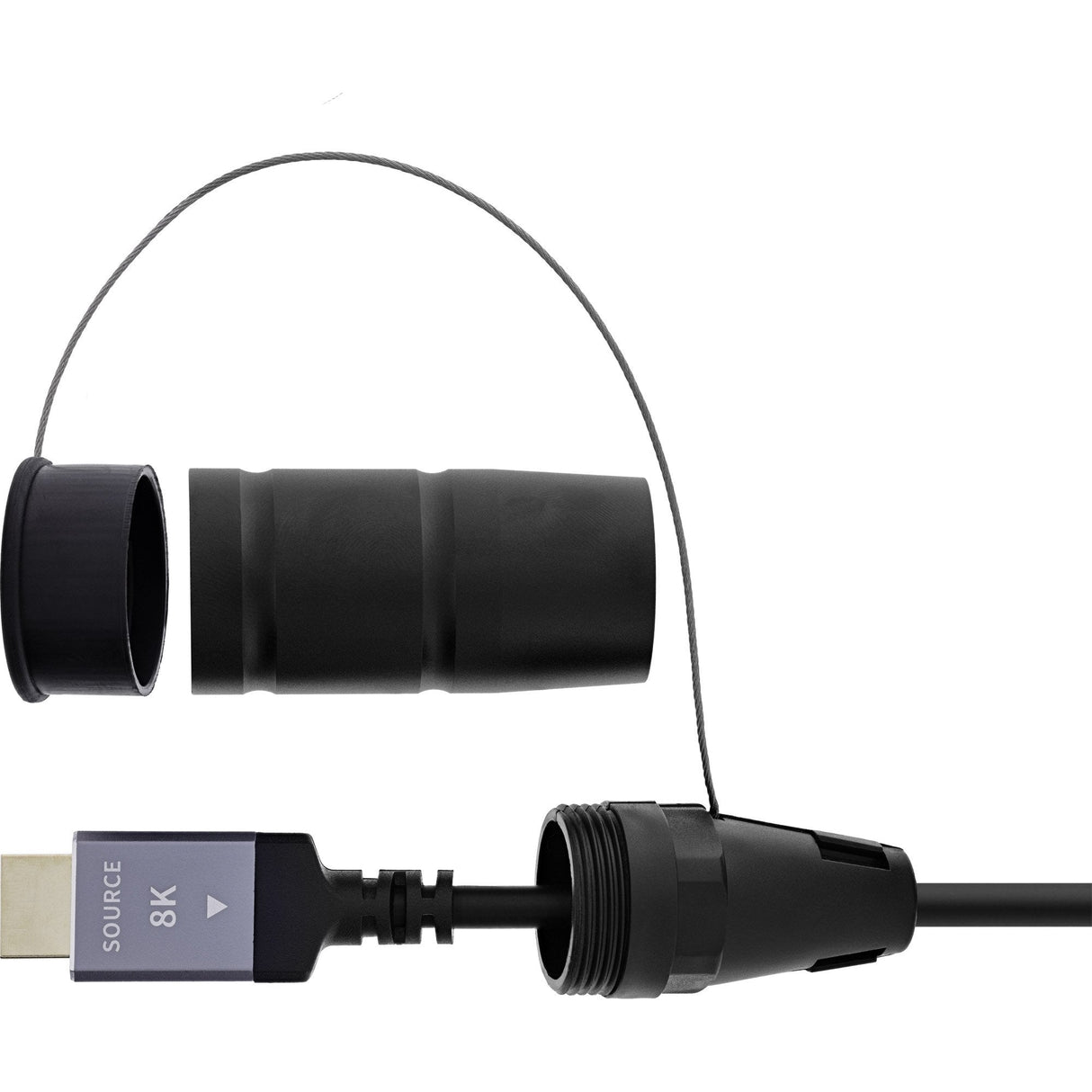 Carrete De Cable Hdmi , Cable Hdmi 2.1 De Aoc, 8k/60hz, Blindado, Negro, 50 M Inline
