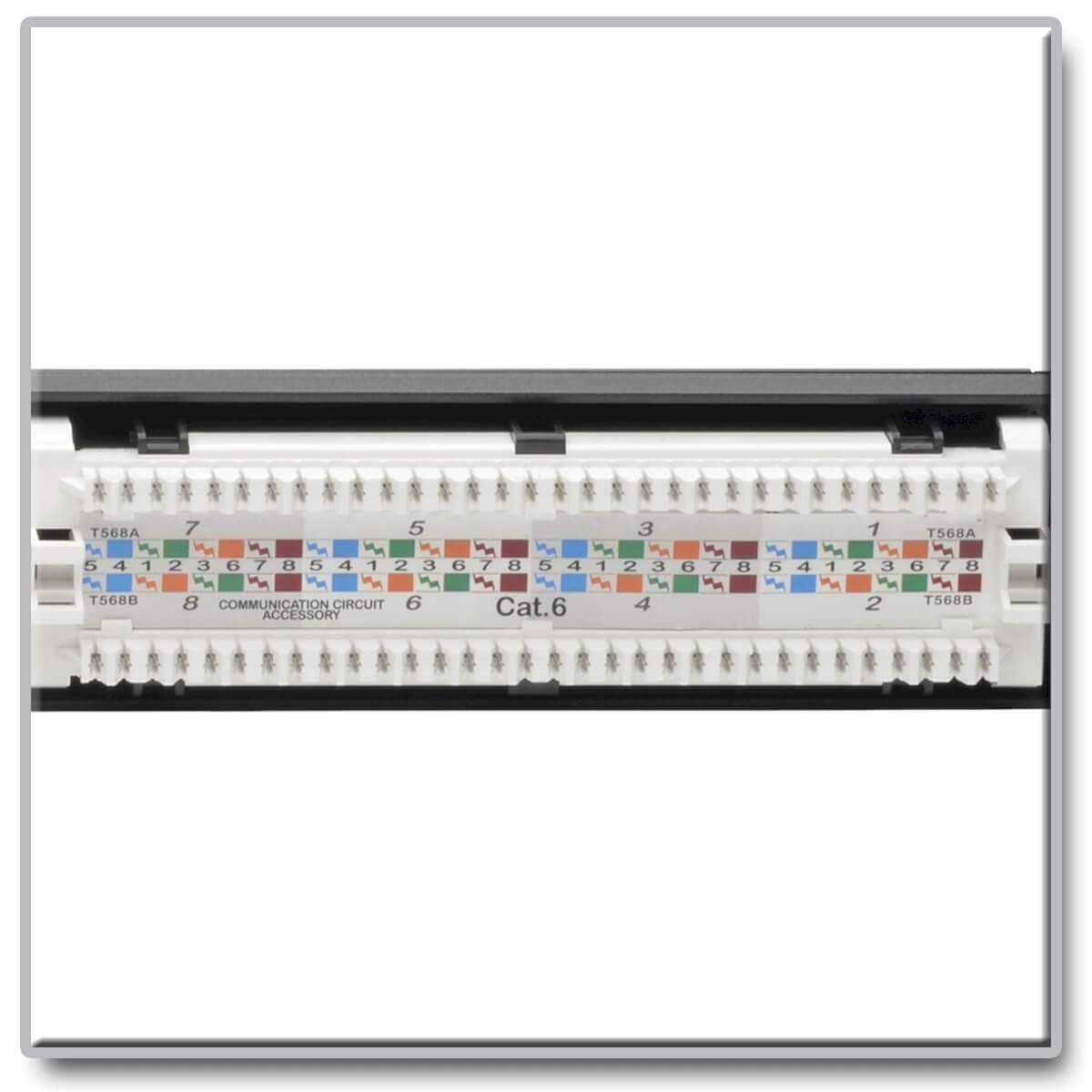 Eaton Tripp Lite Cat6 24-Port Patch Panel Poe+ Compliant 110/Krone 568a/B Rj45 Ethernet 1u Rack-Mount Taa