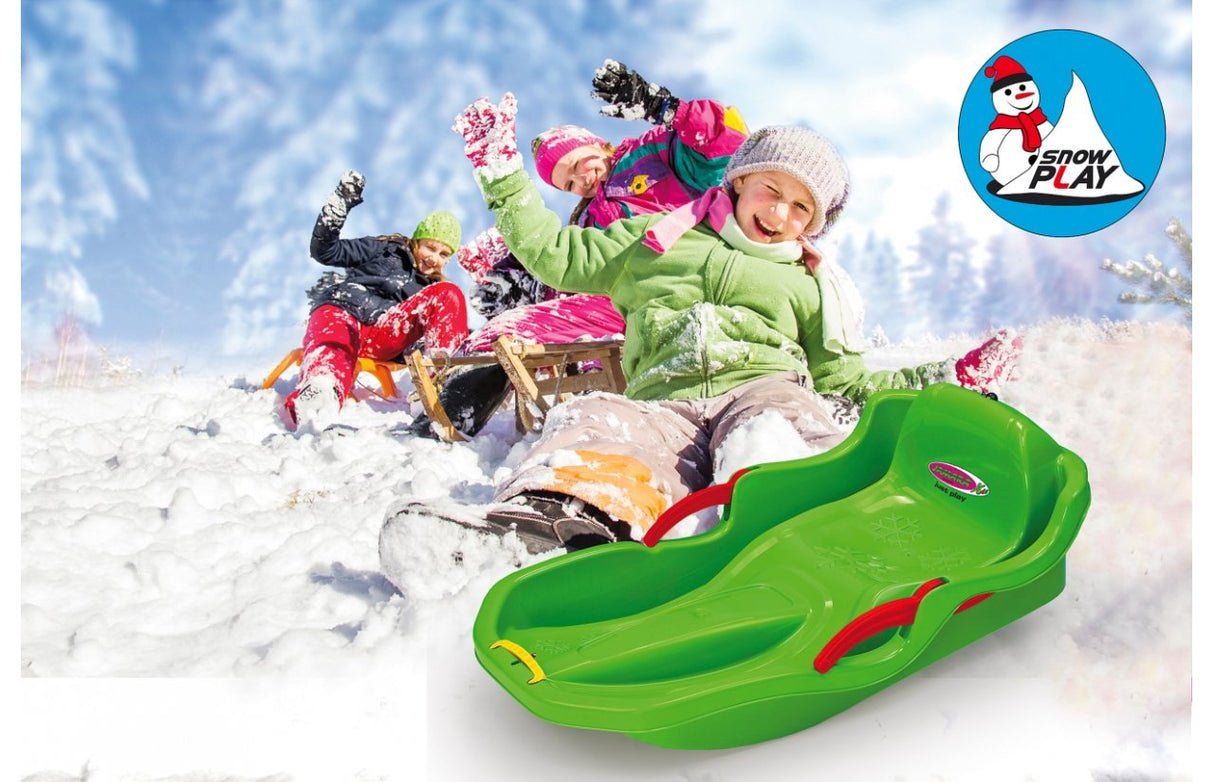 Trineo Jamara Snow Play Bob Comfort Con Freno Verde 3+