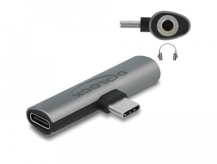 Delock Audio Adaptador Usb Typ-C > Klinkenhchse Und Usb Typ-C