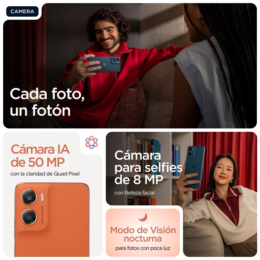 EAN 840493601595 - Motorola moto g06 17,5 cm (6.88") SIM doble Android 15 4G USB Tipo C 4 GB 256 GB 5200 mAh Naranja imagen 13