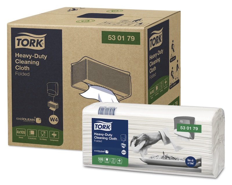 Tork Trockene Toallitas De Limpieza Premium W4 1-Lagig Blanco, 420 Toallitas