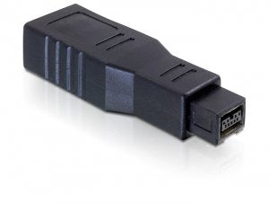 Delock Adaptador Firewire Fw800 9pin -> Fw400 6pin M/H Negro
