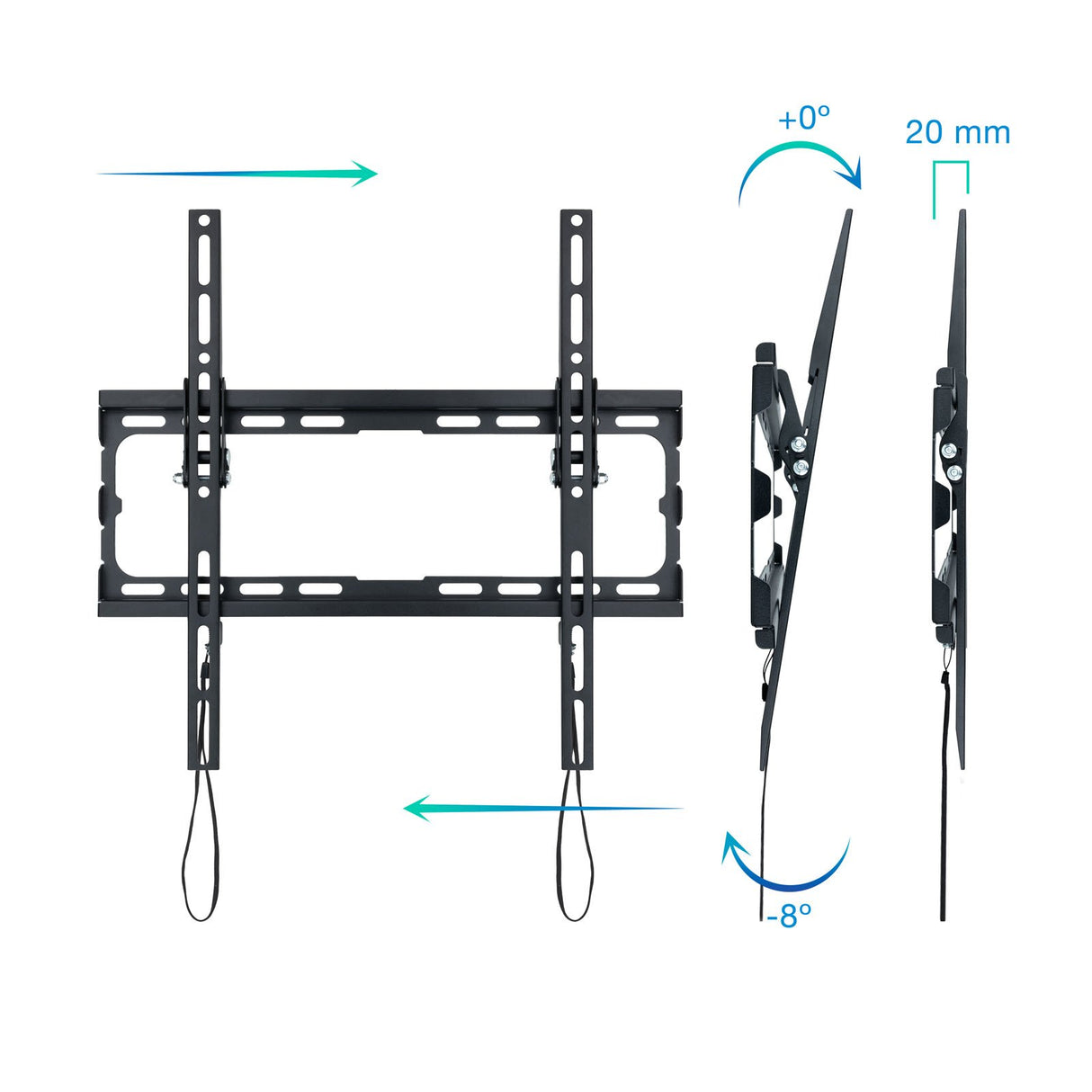 EAN 8433281011953 - TooQ LP1071T-B soporte para TV 177,8 cm (70") Negro imagen 2