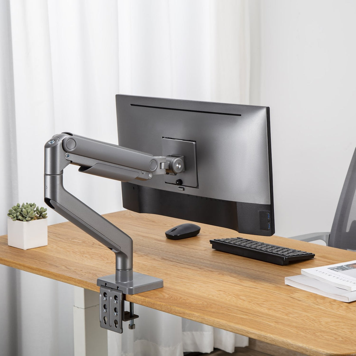 EAN 8052101433685 - Ewent EW1529 soporte para monitor 124,5 cm (49") Escritorio Plata imagen 7