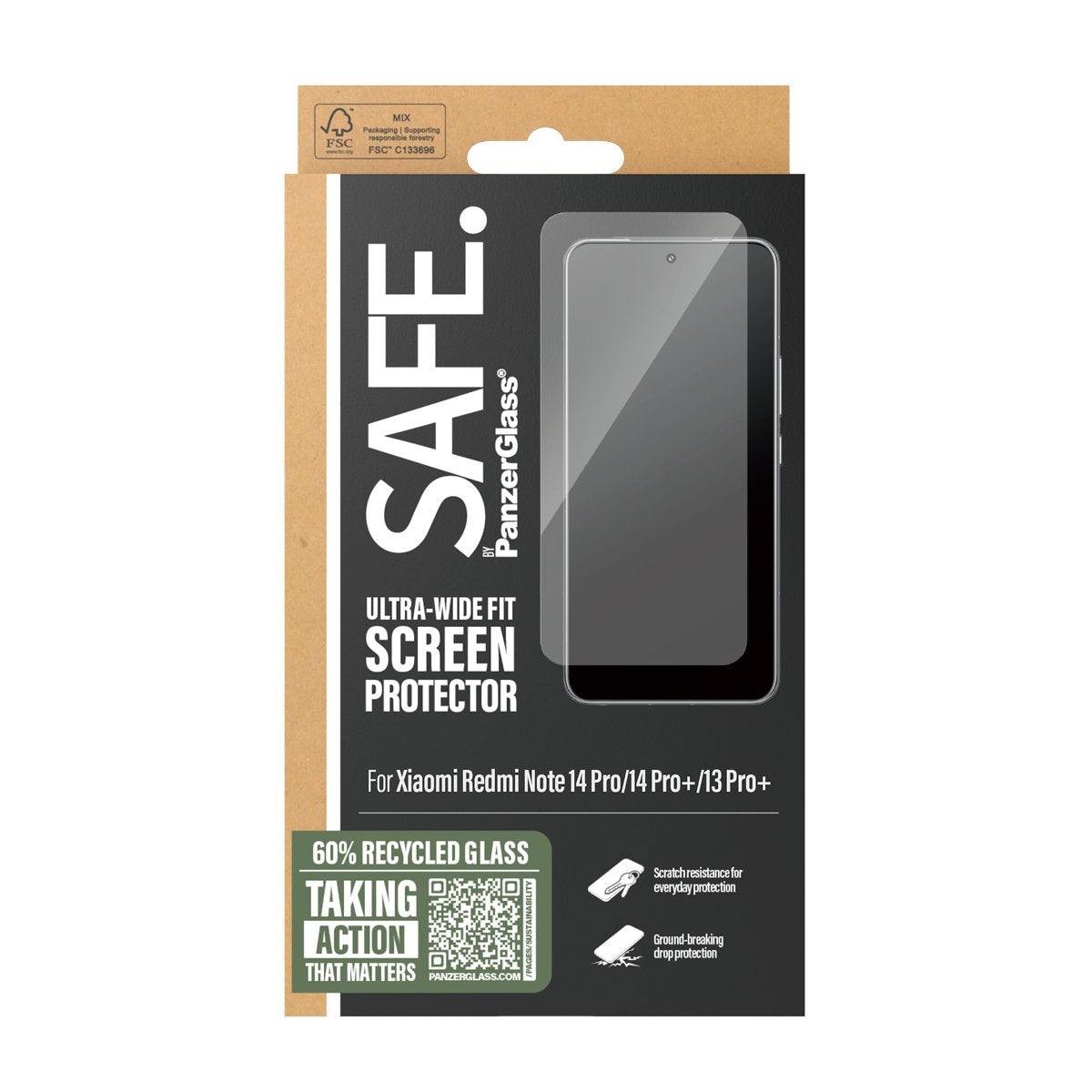 EAN 5715685021831 - PanzerGlass SAFE. by ® Screen Protector Xiaomi Redmi Note 14 Pro | 14 Pro+ | 13 Pro+ | Ultra-Wide Fit Pro imagen 3