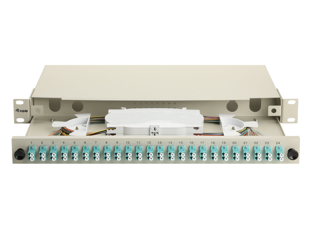 Equip Lwl-Spleisskamen 24-Port Lc-Duplex Om3 1u Komplett Gr