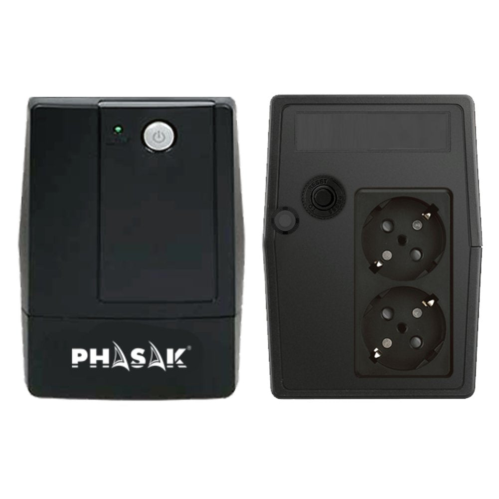 EAN 5605922010448 - Phasak Basic sistema de alimentación ininterrumpida (UPS) Línea interactiva 0,6 kVA 360 W 2 salidas AC imagen 2
