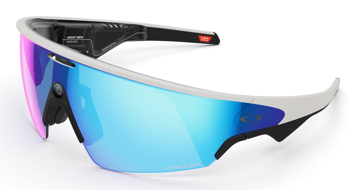 Meta Oakley Vanguard, Meta Ai, Blanco, Prizm Sapphire Ai Glass