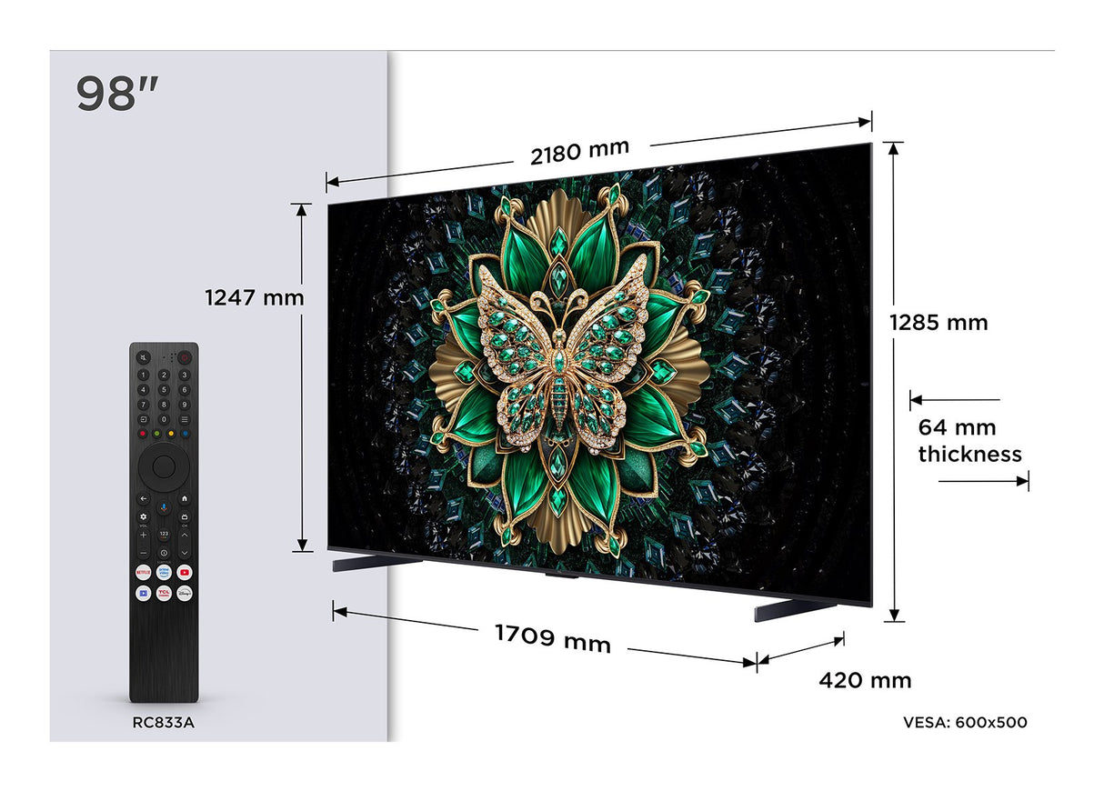 EAN 5901292525767 - TCL C6K 98C6K Televisor 2,49 m (98") 4K Ultra HD Smart TV Wifi Metálico imagen 2