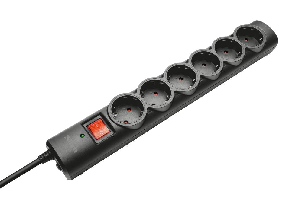 EAN 8713439210590 - Trust 21059 limitador de tensión Negro 6 salidas AC 1,8 m imagen 1