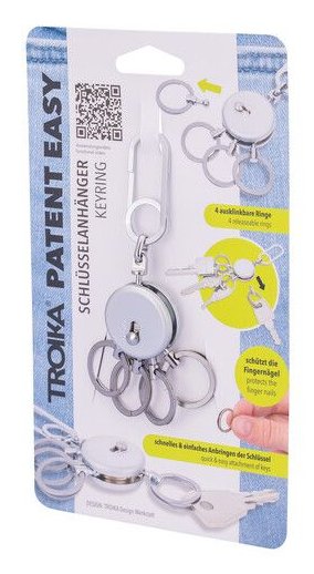 Troika Schlüsselanhänger Patent Easy Platafarben