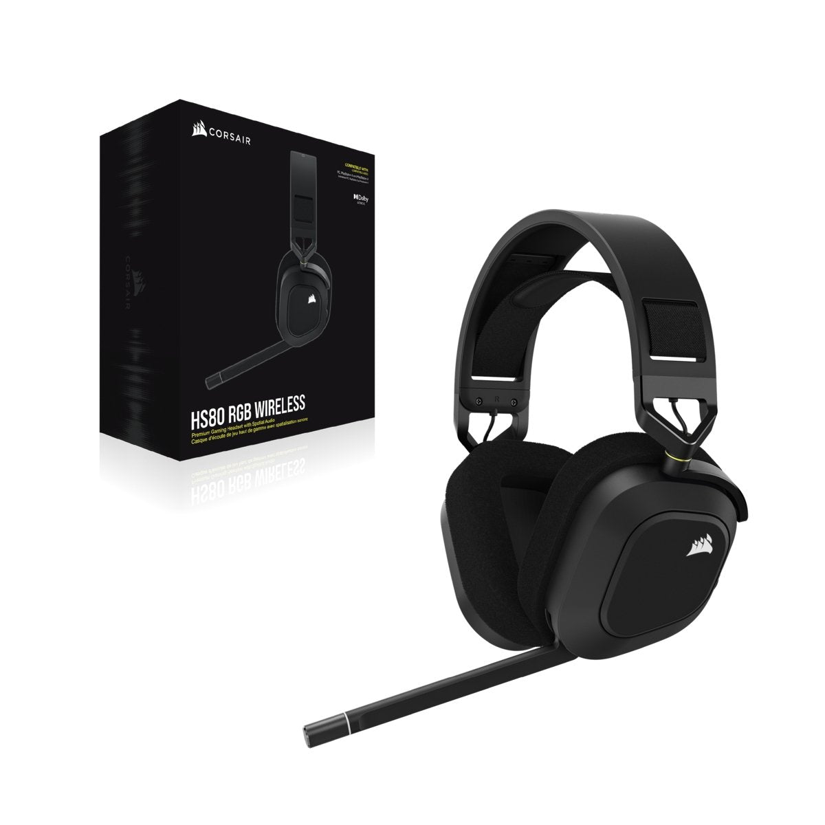 EAN 0840006625940 - Corsair HS80 RGB Auriculares Inalámbrico Diadema Juego Negro imagen 2