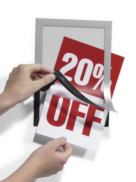 Marco Informativo Durable Duraframe A5 Autoadhesivo 10 Piezas Plateado