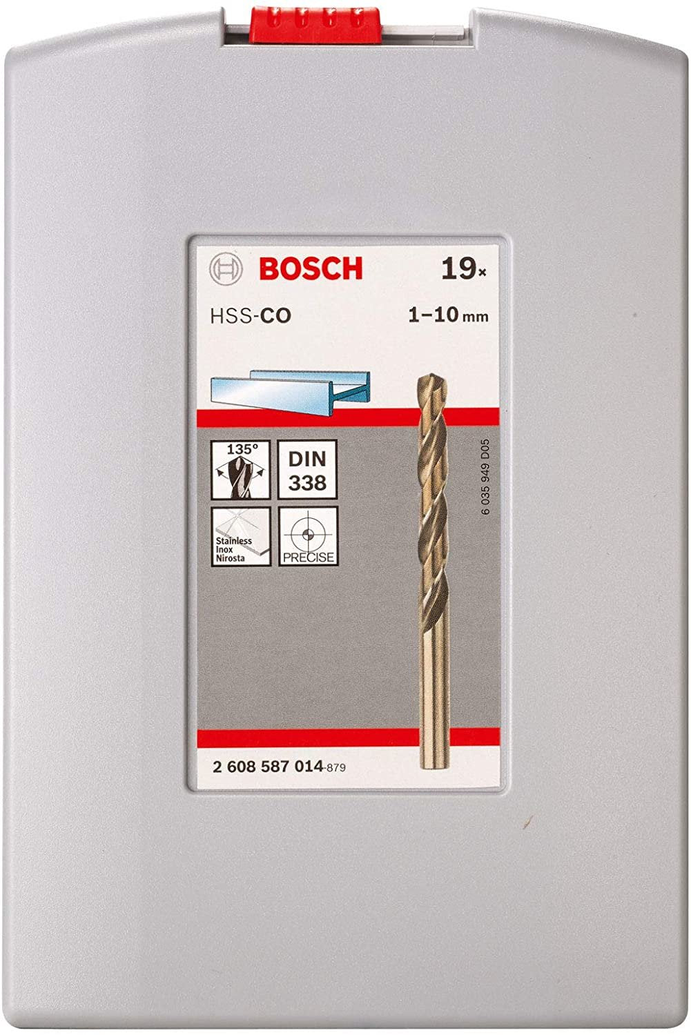 Juego De Brocas Bosch Hss Cobalt 19 Uds.