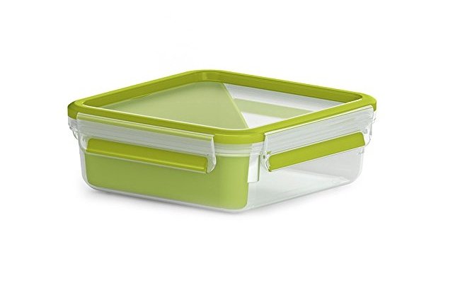 Emsa 518104 Fiambrera Táper 0,85 L Polipropileno (Pp), Elastómero Termoplástico (Tpe) Verde, Transparente 1 Pieza(S), Caja De Almuerzo Verde Claro/Transparente, Táper, Adulto, Verde, Transparente, Polipropileno (Pp), Elastómero Termoplástic