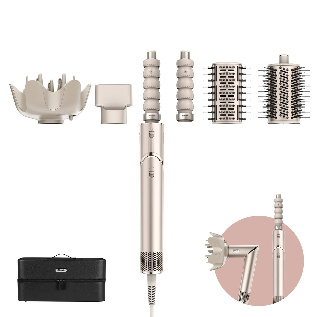 EAN 0622356306621 - Shark Haushaltsgeräte Herramienta de peinado con múltiples accesorios Caliente Beige 1650 W 2,5 m imagen 1