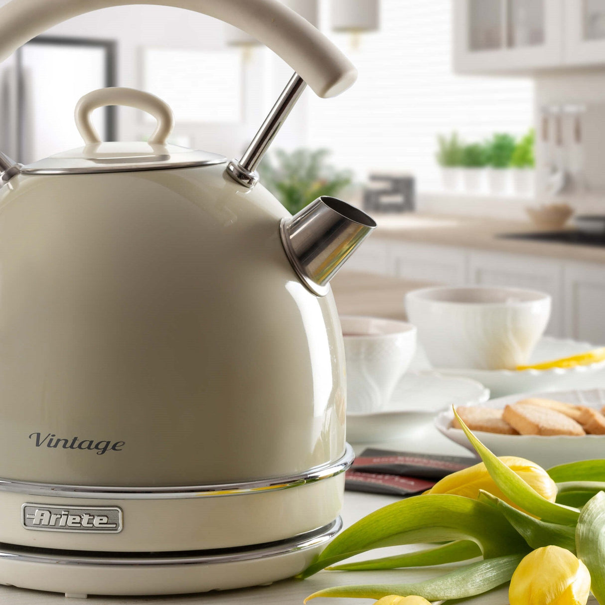 Hervidor De Agua Ariete Vintage Beige2000w1.7lboquilla De Precisiónfiltro Antical Extraiblebase 360º