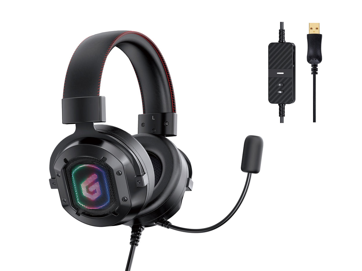 Conceptronic Auriculares Usb  2.2m Cable,Mikro,Lautreg.,7.1sound
