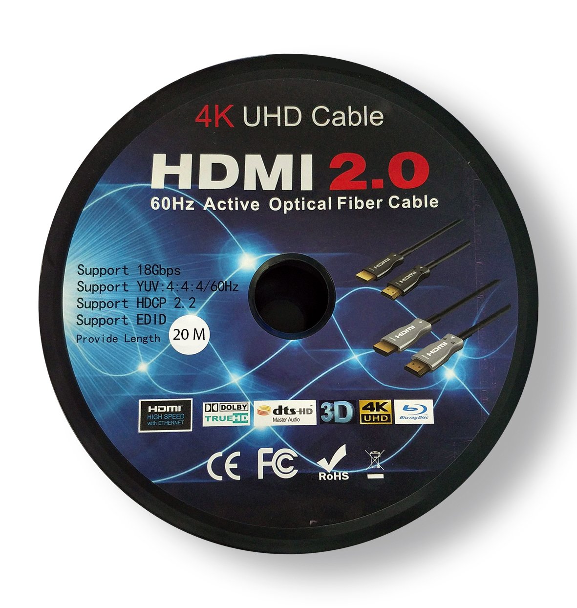 Hdmi 2.0 Fiber Optic Cable 20m
