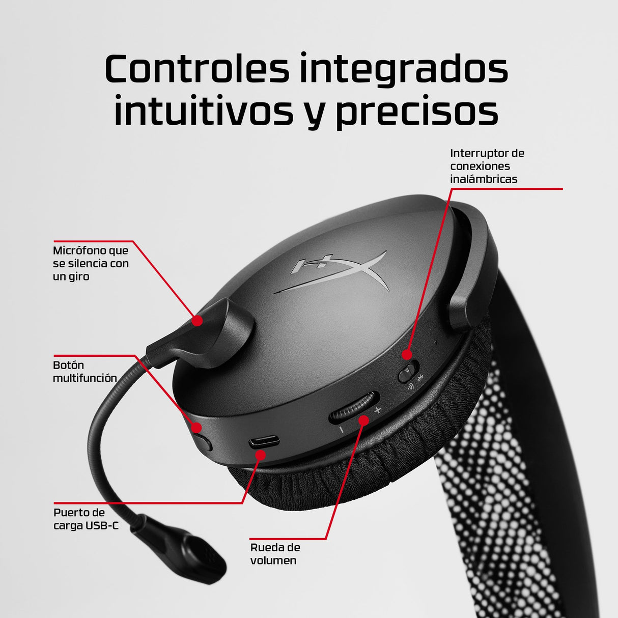 EAN 0198701202189 - HyperX Cloud Jet Wireless Black Gaming Headset Inalámbrico Diadema Juego USB tipo A Bluetooth imagen 7