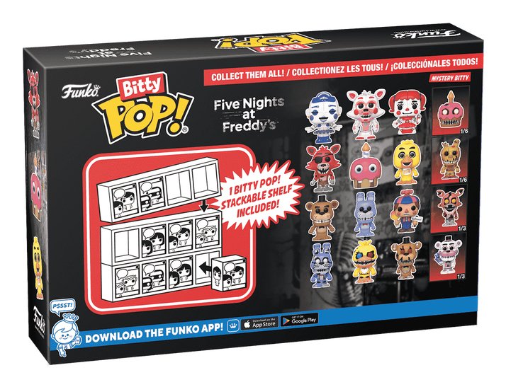 Blister 4 Figuras Bitty Pop Five Nights At Freddys Foxy